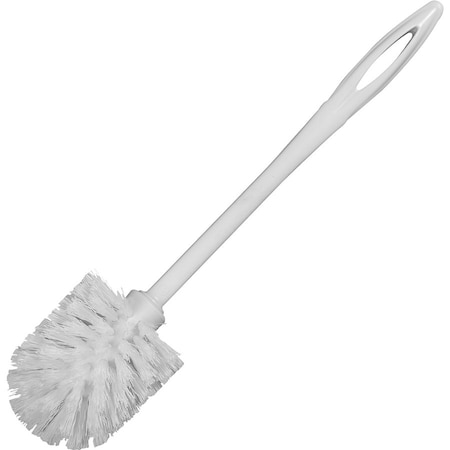 Rubbermaid Commercial Commercial-Grade Toilet Bowl Brush, 10 in Handle, White FG631000WHT