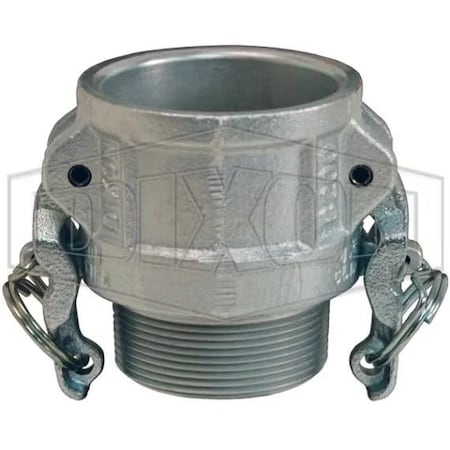 Dixon Boss-Lock Type B Cam and Groove Coupler, 4 in Nominal, Female Coupler x MNPT End Style, Malleable Ir IB400