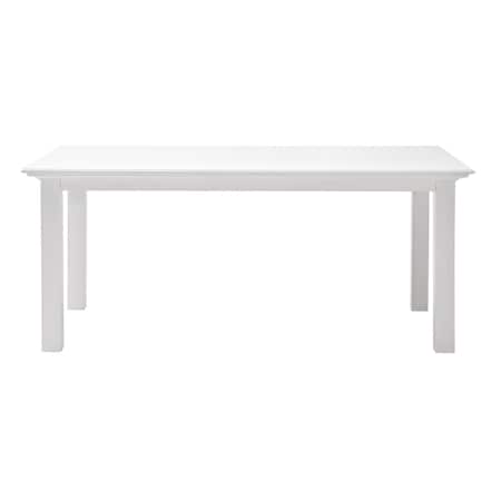 Homeroots 63" White Solid Wood Dining Table 518760