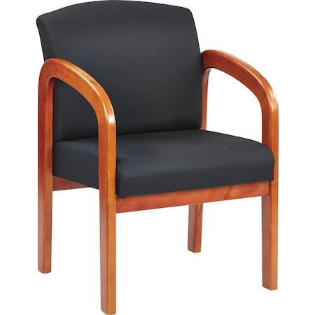 Office Star Collection: WD Visitors Chair, Black Seat, Black Back, 23" W 25-1/2" L 33-1/2" H, Fixed, Fabric Seat WD380-U6