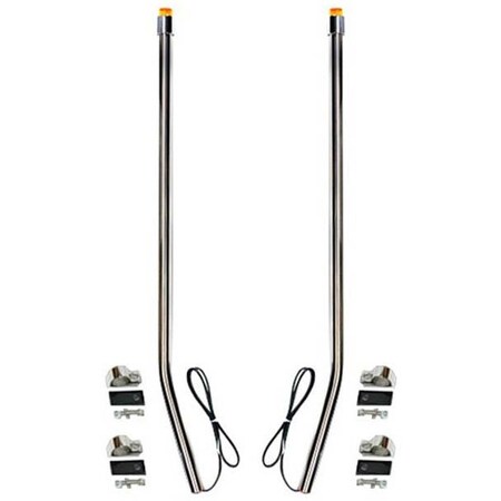 Replacement For Dodge Ram 2500 Year 2002 304 Stainless Steel 25 In Bumper Guides Offset Bend Style