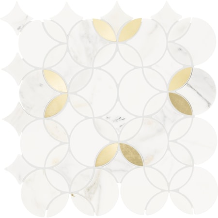 Daltile Lavaliere Natural Stone Shapestry Mosaic, 10.20 Sqft per Carton, 10PK LV32SHAPEMS1P