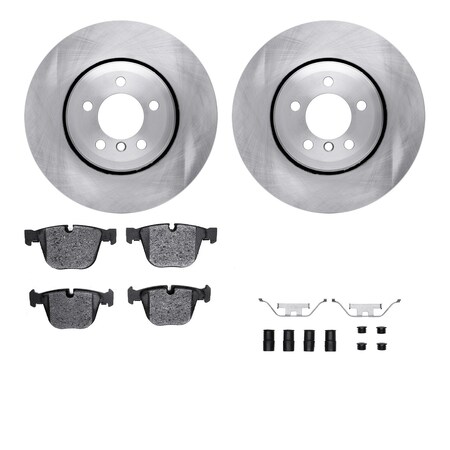 Dynamic Friction Co DFC Rotors with EURO 5000 Ceramic Brake Pads includes Hardware 6612-31219