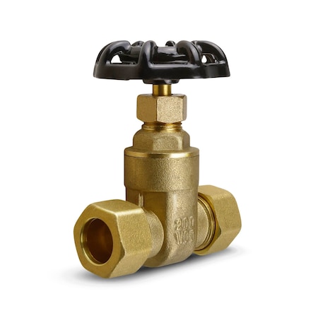 Everflow Compression Cast Brass Gate Valve 1/2" 205P012-NL