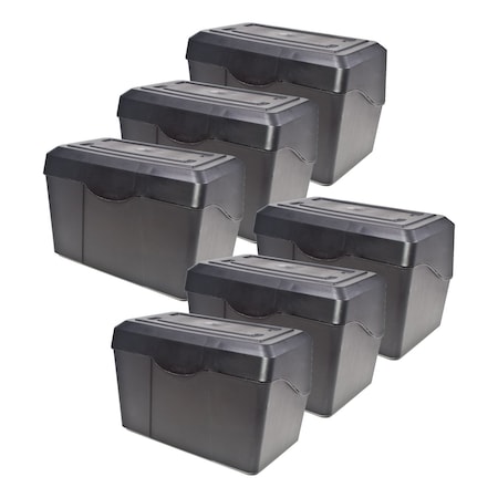 Innovative Storage Designs Black Index Card Holder, 3" x 5", 6PK 45001
