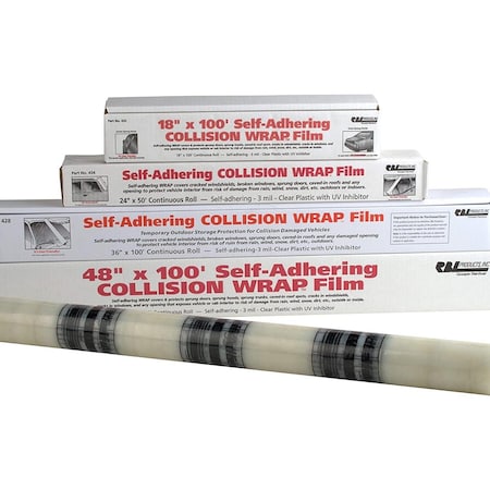 Rbl Products 48 in. x 100 ft. Self-Adhering Collision Wrap Film RBL-433