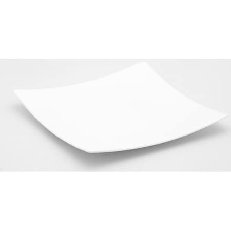Homeroots White Six Piece Square Bone China Service For Six Dinner Plate Set 483491