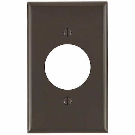 Leviton Receptacle Wallplate, Standard Size, Gang 1, Brown 80720