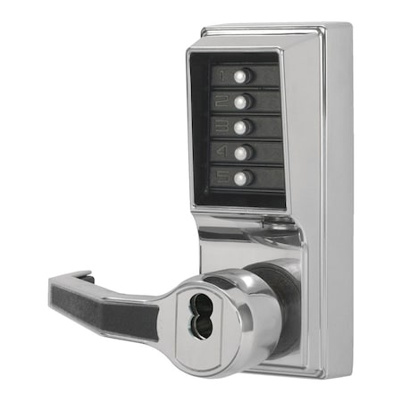 Dormakaba Mortise Combination Lever Lock, Key Override, Passage, Lockout, Schlage FSIC Prep, Less Core, Brigh RR8146S-026-41