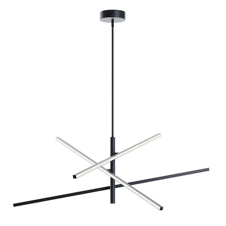 Afx Knoll - LED Pendant - 48in - Black KNOP48LAJUDBK