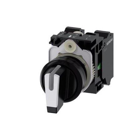 Siemens Selector switch, illuminable, 22 mm, round, plastic, white 3SU1100-2BL60-3NA0-ZY10