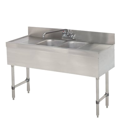 Advance Tabco Special Value Sink Unit 2-compartment 48 in.W x 18 in.D x 33 in.H overall SLB-42C
