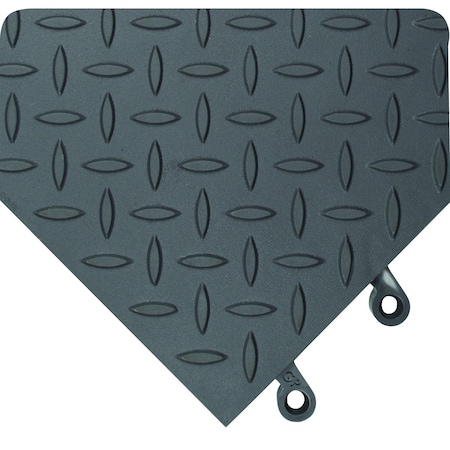 Wearwell Antifatigue Mat, 18 in L x 18 in W, 7/8" Thickness, PVC, Gray 599.78X18X18CH-CS10