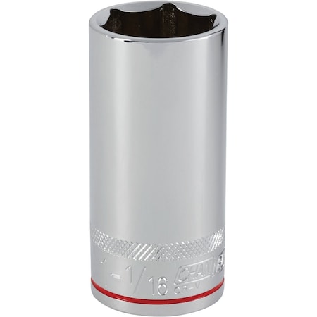 Channellock 1/2'' Drive 1-1/16'' 6-Point Deep Standard Socket 366935