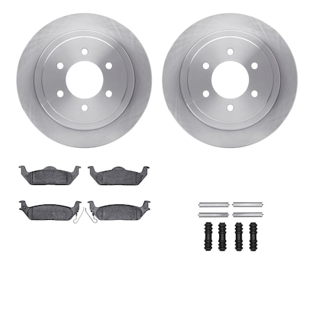 Dynamic Friction Co DFC Brake Rotor- Heavy Duty Brake Pad includes Hardware 6412-54221