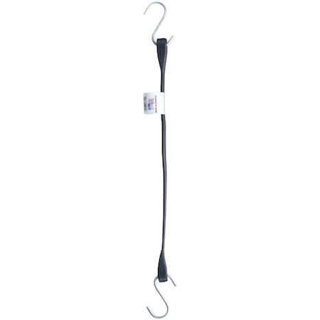 Erickson 5/8'' x 18'' Hook-to-Hook Rubber Industrial EDPM Tarp Strap Black 6702