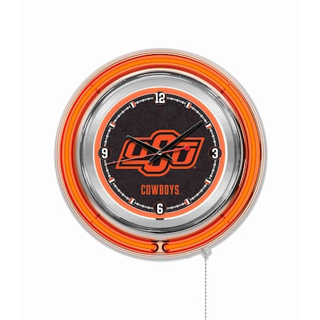 Holland Bar Stool Co Oklahoma State University Double Neon 15" Clock Clk15OKStUn