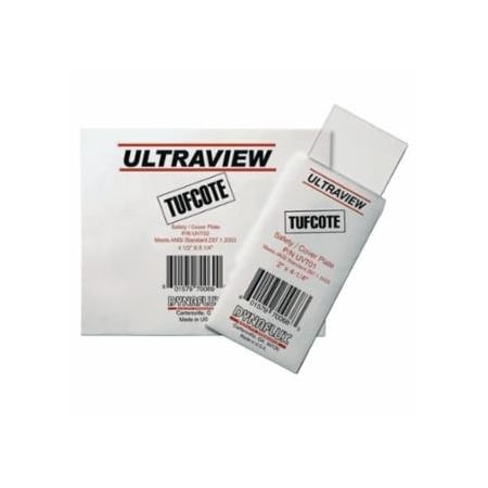 Dynaflux TUFCOTE, Dual Purpose Safety/Cover Lens, 2 in x 4-1/4 in, Polycarbonate, Clear 368-UVT01