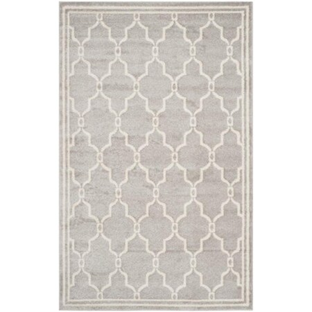 Safavieh 4 x 6 ft. Small Rectangle Indoor-Outdoor Amherst- Light Grey and Ivory Power Loomed Rug AMT414B-4