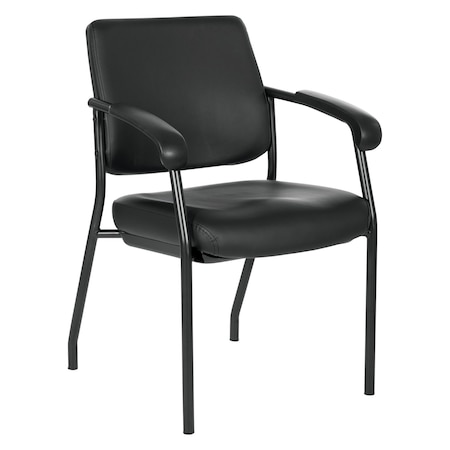 Office Star Products 837 Series Padded Visitor's Chair, Dillon Black 83710B-R107