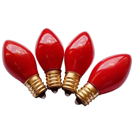 Santas Forest Replacement Bulb, 5 W, Candelabra Lamp Base, Incandescent Lamp, Ceramic Red Light 16292