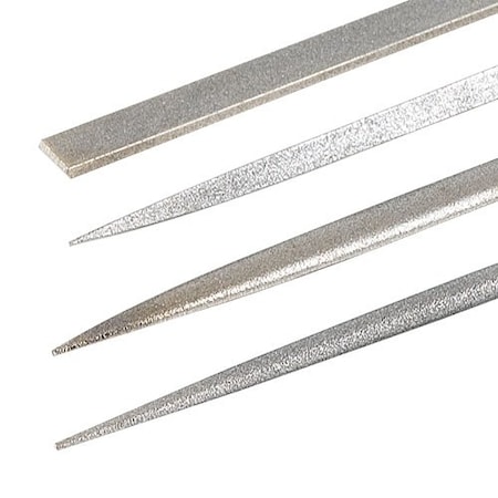 Trend Fine Diamond Needle Files 4 Pack, Flat, Half Round, Triangular, Round, DWS/NFPK/F U*DWS/NFPK/F