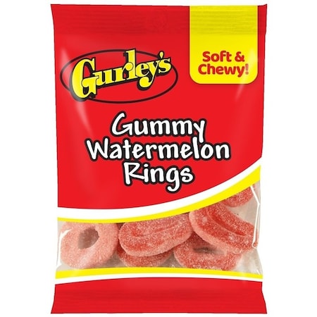 Gurleys Candy, Gummy, Gummy Watermelon Ring Flavor, 5 oz 743787