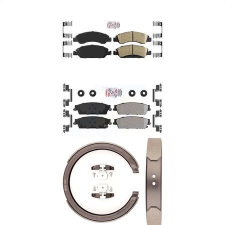 Transit Auto Front Ceramic Rear Semi-Metallic Disc Brake Pads Kit For Chevrolet Silverado 1500 GMC XL KNN-100874