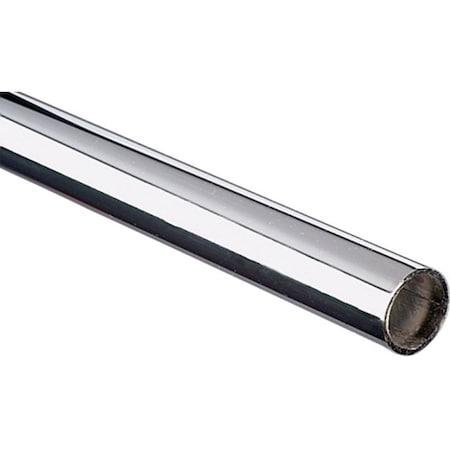 Knape & Vogt KV 750 Round Closet Rod, 1-5/32 in ID x 1-5/16 in OD Dia, 96 in L, Steel 750 5 96