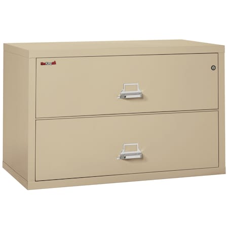 Fireking 38-15/16" W 2 Drawer Fire-Resistant Lateral File Cabinet, Parchment, Letter/Legal 2-4422-CPA