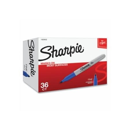 Sharpie Fine Tip Permanent Marker, Blue, Bullet, 216PK 652-1920932