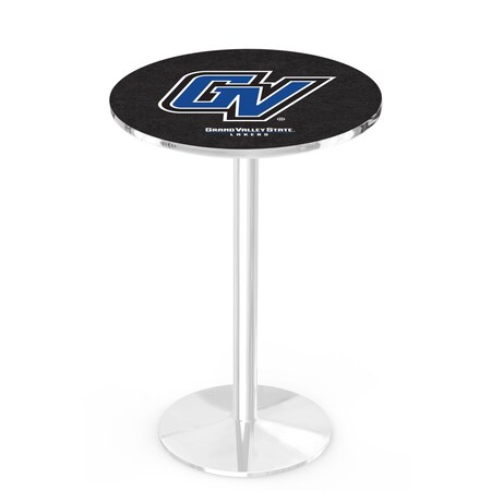 Holland Bar Stool Co 36" Chrome Grand Valley State Pub Table, 36" dia. Top L214C3636GVStUn