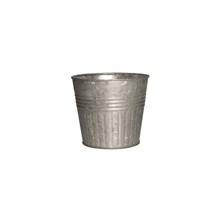 Robert Allen Planter, Galvanized Metal, 4-In. MPT01190