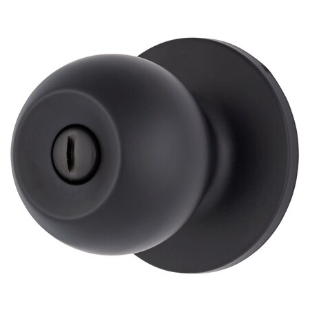Brinks Raleigh Series Privacy Transitional Ball Knob Round Rose Matte Black Finish E2435-122