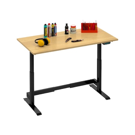4Dock 60 in. W x 30 in. D 1-Motor Electric Adjustable Height Workbench with Particle Board WB104