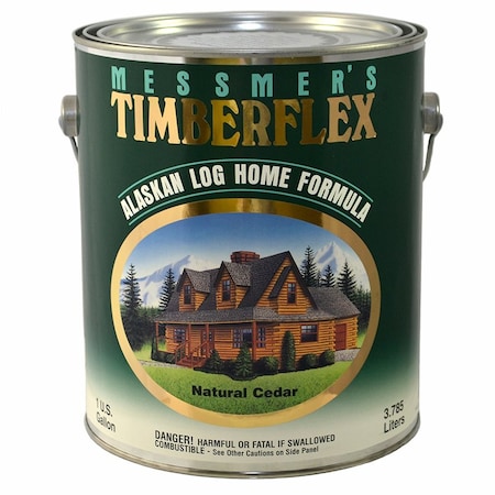 Messmers 1 Gal TF-502 Natural Cedar Timberflex Alaskan Log Home Formula, Oil-Based Exterior Wood Finish TF-501
