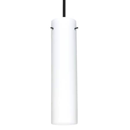 Besa Lighting Besa Stilo 16 Stem Pendant, Opal Matte, Black Finish, 1x 100W MAX E26 Base 1TT-722407-BK