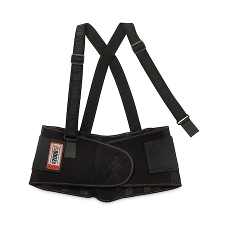 Ergodyne ProFlex 2000SF High-Performance Spandex Back Support Brace, 3X-Large, 46in to 52in Waist, Black 11287