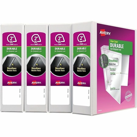 Avery Durable View 3 Ring Binders, 2 in, PK4 17577