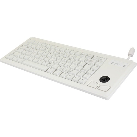 Cherry LIGHT GREY 15 ULTRASLIM PS2 KEYBOARD WITH OPTICAL TRACKBALL. US SPACE REDUCED 83 G84-4420LPBEU-0