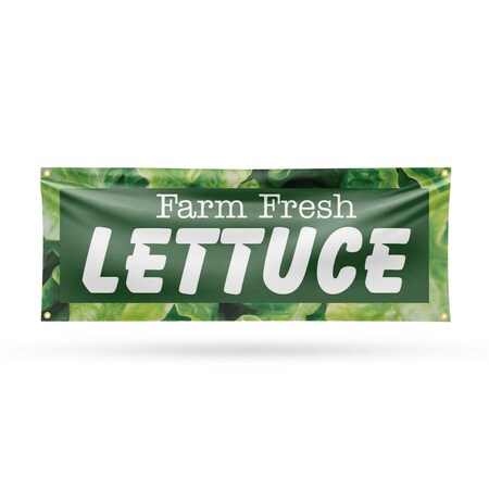 Signmission Farm Fresh Lettuce, 18 Inch x 48 Inch, Vinyl Banner B-30600