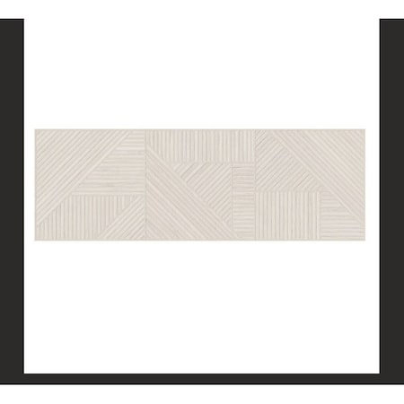 Andova Tiles SAMPLE-Mettria Karve Grey 13in x 39in Subway Geometric Textured Wood-Look Matte Ceramic Wall Tile SAM-ANDMET524