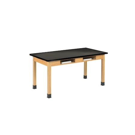 Diversified Spaces Compartment Table, Oak, Wood Frame, 48 in W, Oak C7106K30N