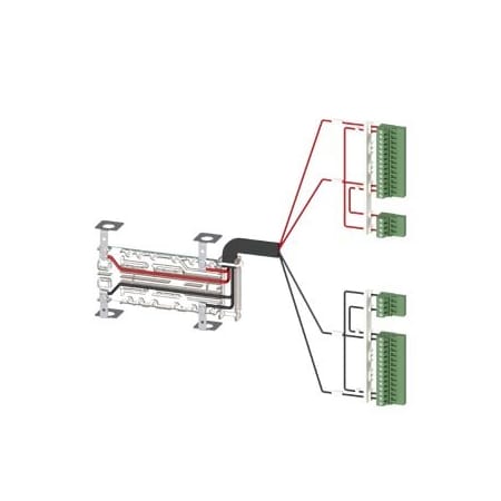 Siemens Accessory for 3KC8 Power supply cable for connection at the top 2-pole for 250 3KC9834-1