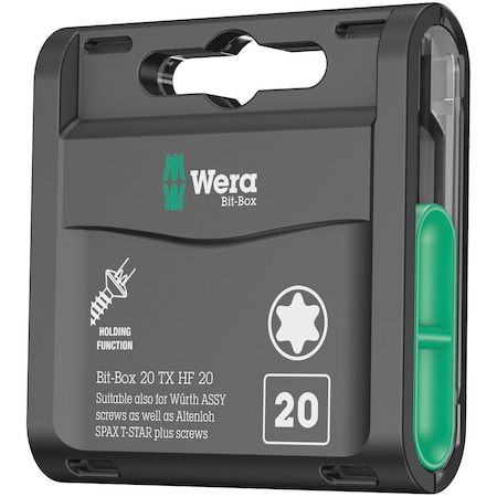 Wera Bit-Box 20 TX HF, TX 20 x 25 mm, 20 pieces 5057777001