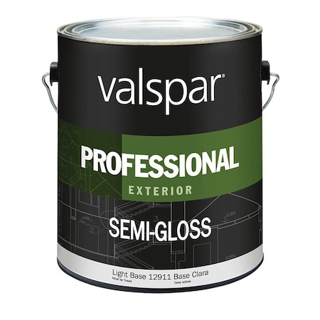 Professional Gal Valspar Light Base Interior Latex Paint, Semi-Gloss 12911