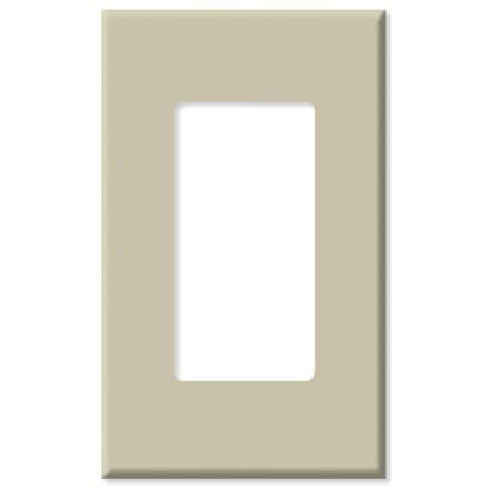 Ezgeneration LV80301x-LV80301I Decora Plus Screwless Snap-On Wallplate, 1 Gang, Ivory EZ1558527