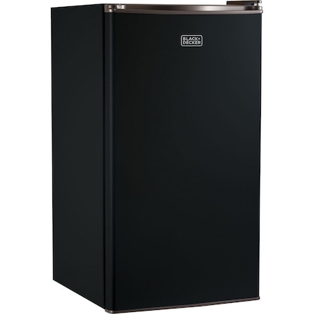 Black & Decker Compact Refrigerator Energy Star Single Door Mini Fridge with Freezer, 3.2 Cubic Feet, Black BCRK32B
