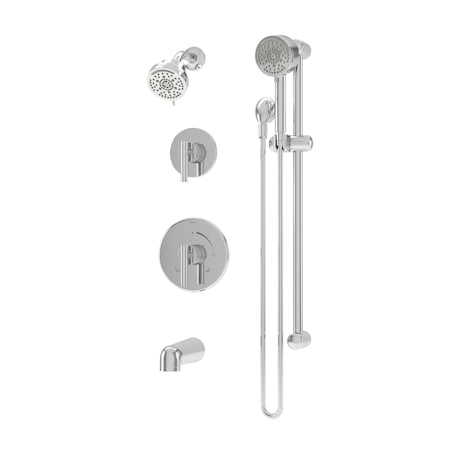 Symmons Dia HydroMersion Double Handle Tub and Shower Trim Kit with Hand Spray (Valve Not Included) 3596B15TRM