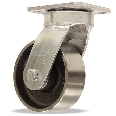 Hamilton High Heat Standard Duty Kingpinless Swivel Caster, 5" x 2" Forged Steel Wheel S-52HK-5HFSB